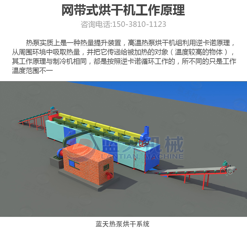 辣椒網(wǎng)帶烘干機工作原理